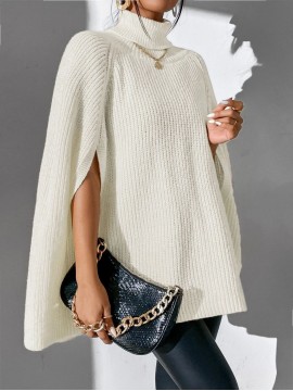 Plus Size - HERTALK Women'S Oversized Winter Sweater Coat - Elegant Cape-like Sweater with Open Front, Long Sleeve Non-Stretch Sweater for Plus Size Women, Formal & Everyday Chic Cold Weather Outerwear